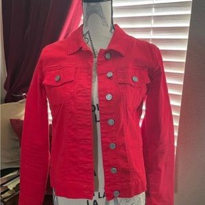 Kut From The Kloth Red Denim Jacket Size Small NWOT
